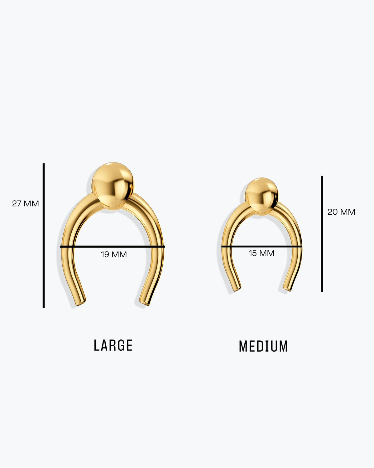 ARC STUD EARRINGS - GOLD