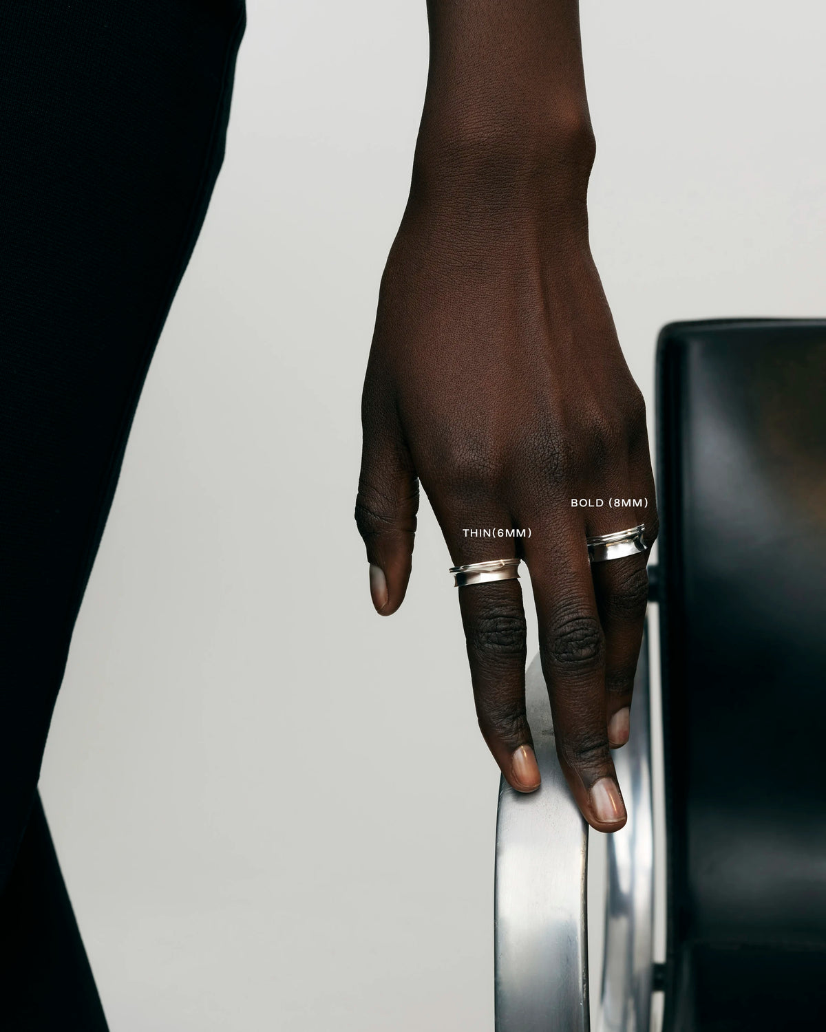 ARC RING - TRIPLE CURVE - SILVER