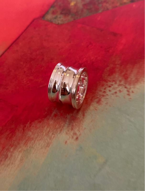 ARC RING - TRIPLE CURVE - SILVER