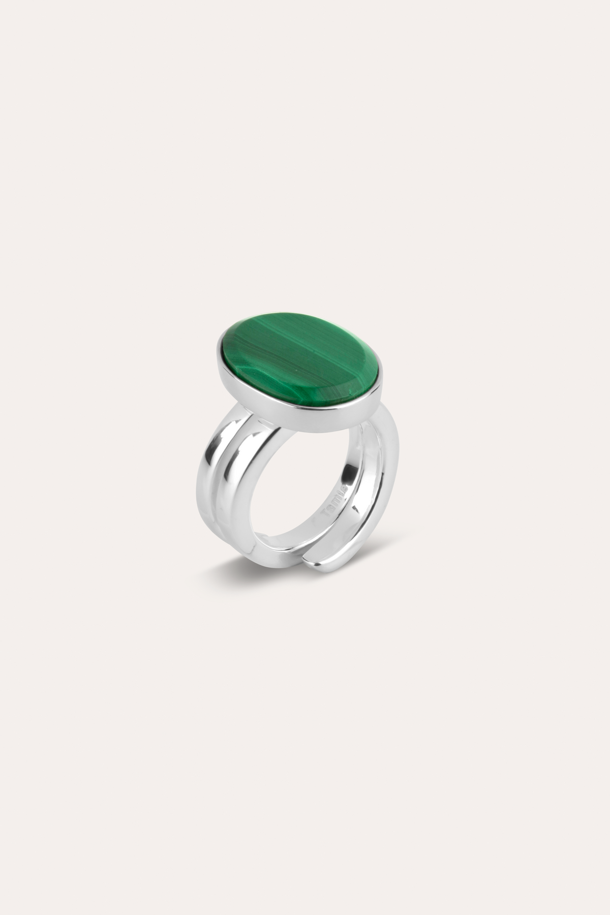 SPIRAL MALACHITE RING