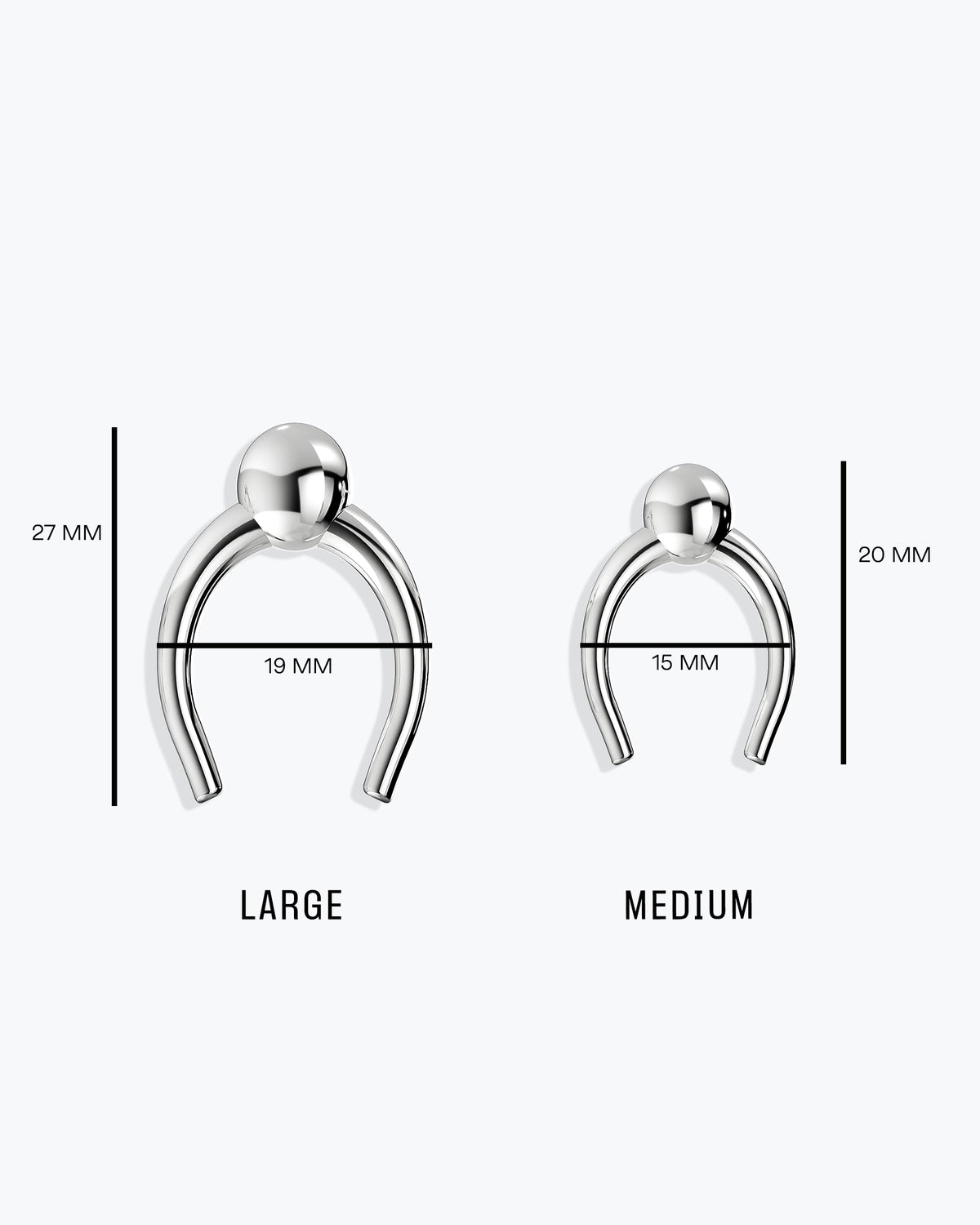 ARC STUD EARRINGS - SILVER