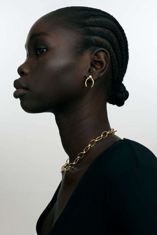 ARC STUD EARRINGS - GOLD