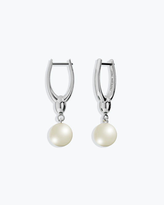 ARC PEARLS EARRINGS - SILVER