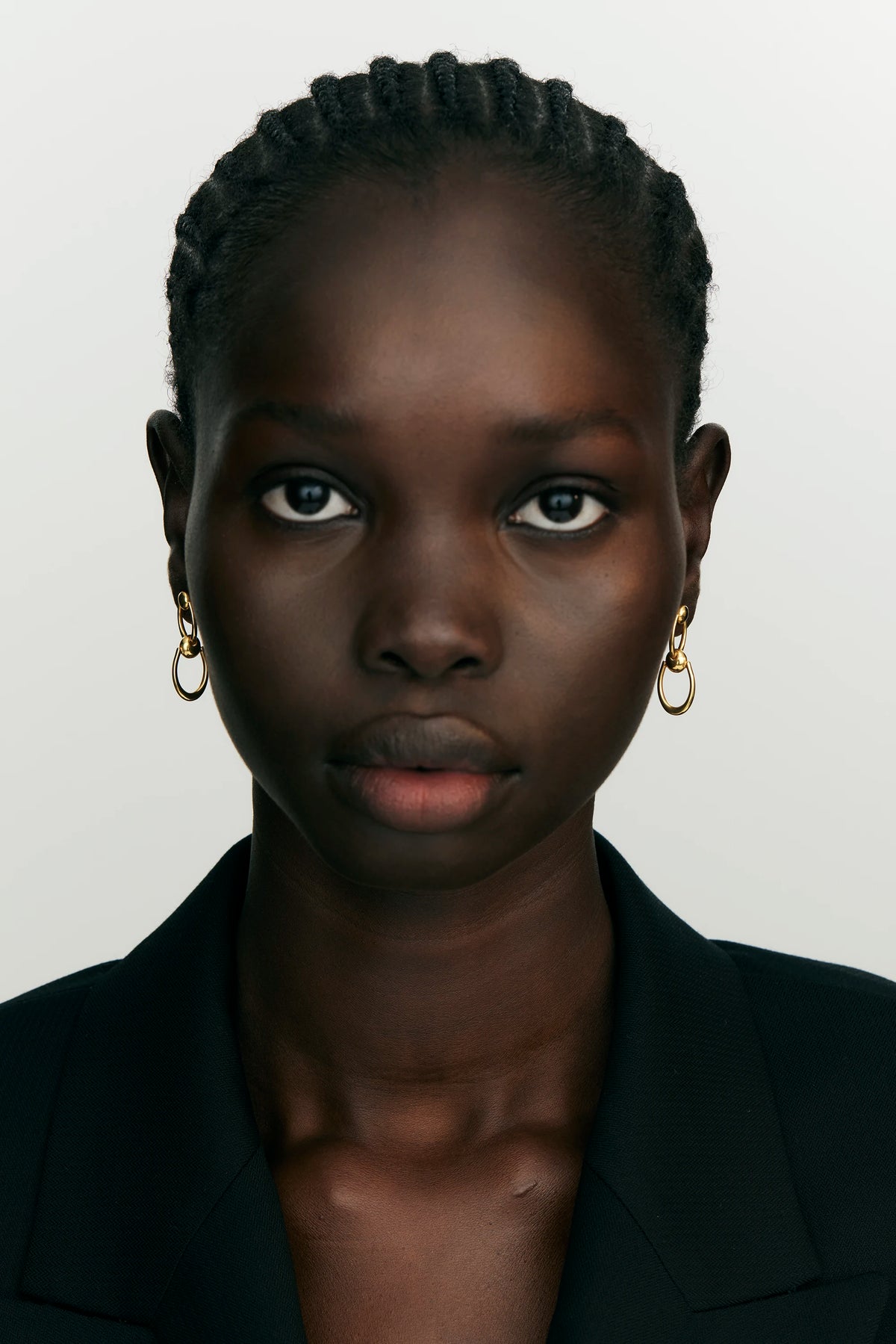 ARC EARRINGS - ROTATED PATTERN - GOLD