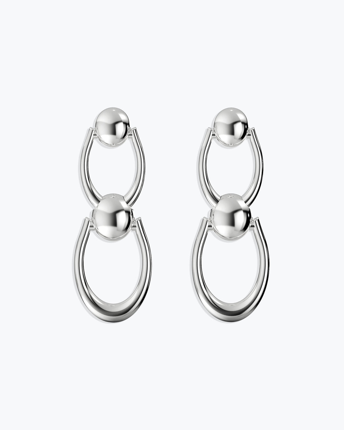 ARC FRONTAL - DROP EARRINGS - SILVER