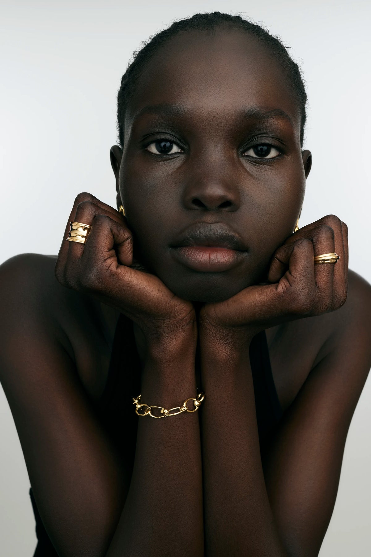 ARC RING - TRIPLE CURVE - GOLD