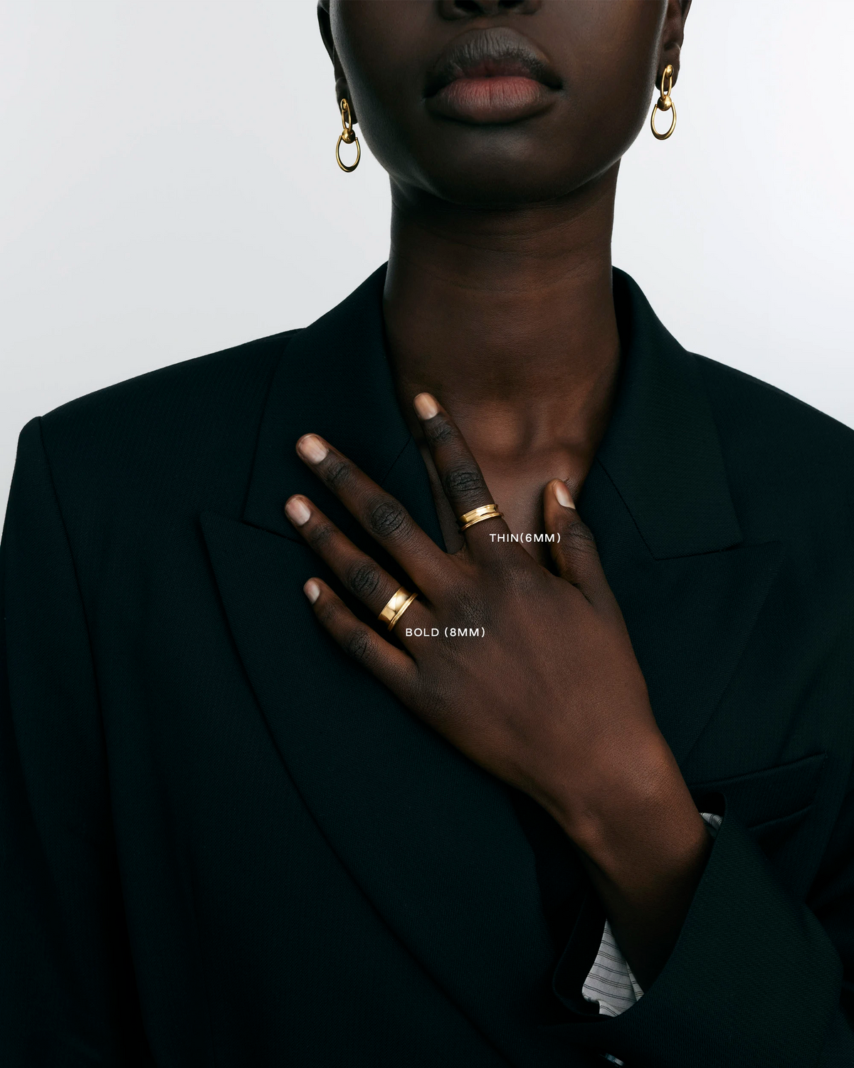 ARC RING - TRIPLE CURVE - GOLD