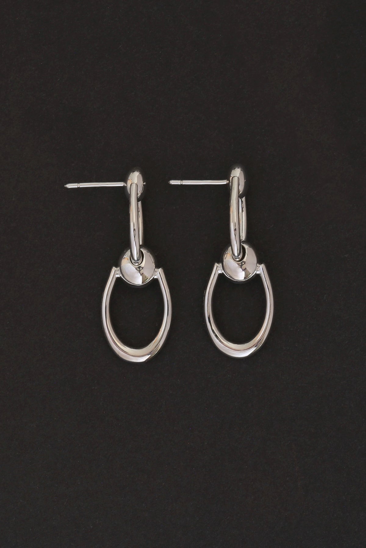 ARC EARRINGS - ROTATED PATTERN - SILVER