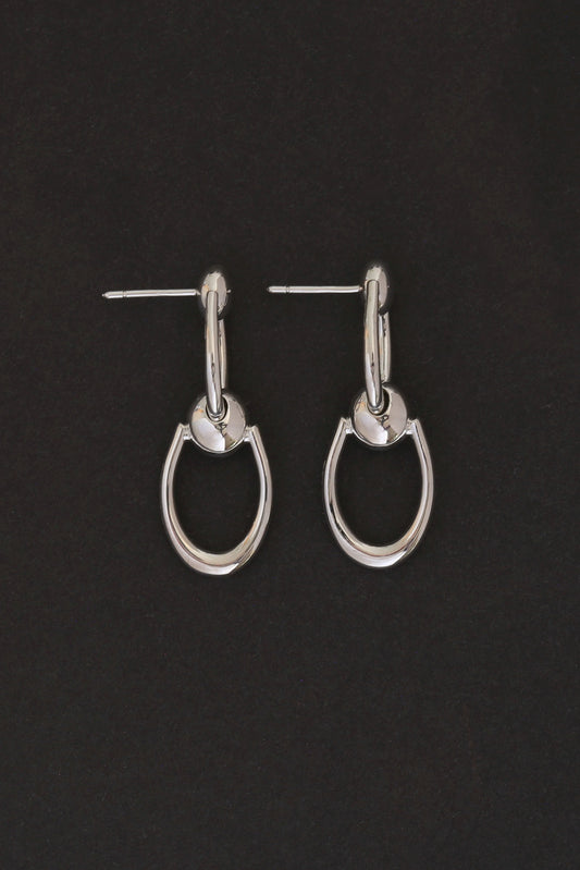 ARC EARRINGS - ROTATED PATTERN - SILVER